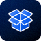 Dropbox 云存储与文件同步软件图标 - 一个打开的蓝色盒子图案