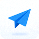 Telegram 官方应用图标 - 一个蓝色的纸飞机标志