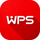 WPS Office 办公套件官方 Logo - 红色背景上带有醒目的白色字母 WPS